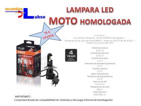 OSRAM 64193DWNB1HFB - LAMPARA LED HOMOLOGADA MOTO (H4) 27/23W,6000K,COOL WHITE