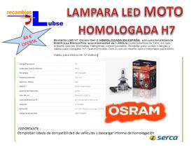 OSRAM 64210DWNBG21HF - LAMPARA LED HOMOLOGADA MOTO (H7) 27/23W,600K,COOL WHITE